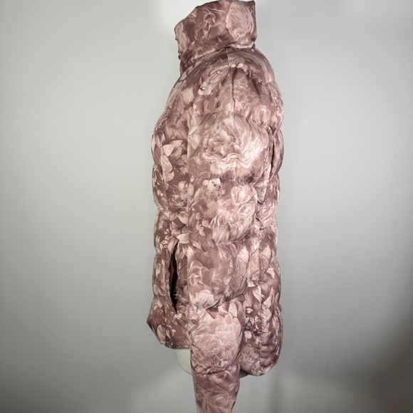 Athleta Downtown Printed Jacket in Antoinette Floral Pink Small Down Coat - Picture 8 of 16